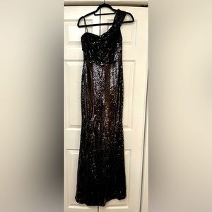Windsor sequin mermaid dress black size M